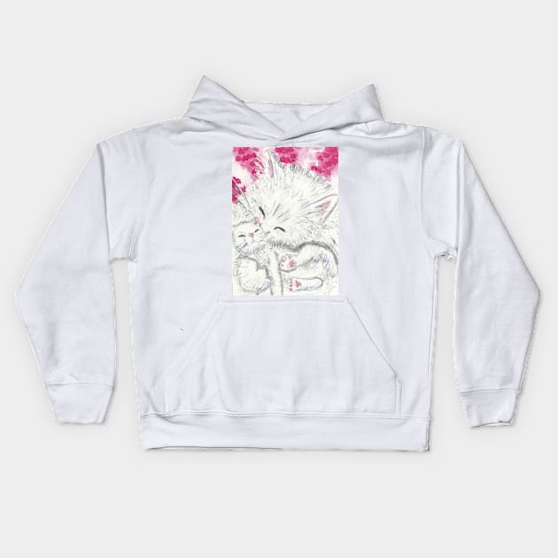 Mother and baby cat Kids Hoodie by SamsArtworks